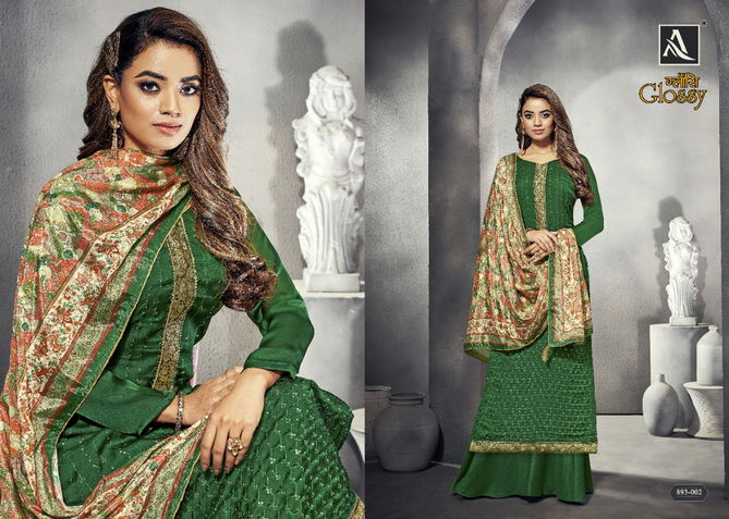 Alok Glossy New Exclusive Wear Designer fancy Geirgette Dress Material Collection